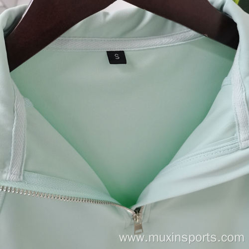 Light Green Stand Collar Equestrian Base Layer Women